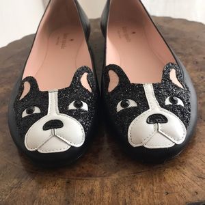 Kate Spade Winthrop French Bulldog Ballet Flats